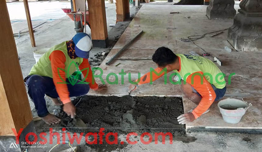 Langkah langgkah pemasangan lantai marmer